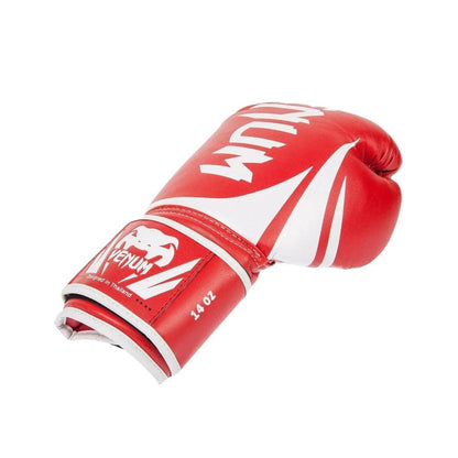 Venum Challenger 2.0 Boxing Gloves - Red, Triple Density Foam Padding, Top Hand Protection, Large Velcro Wrist Strap, Premium PU Leather Construction