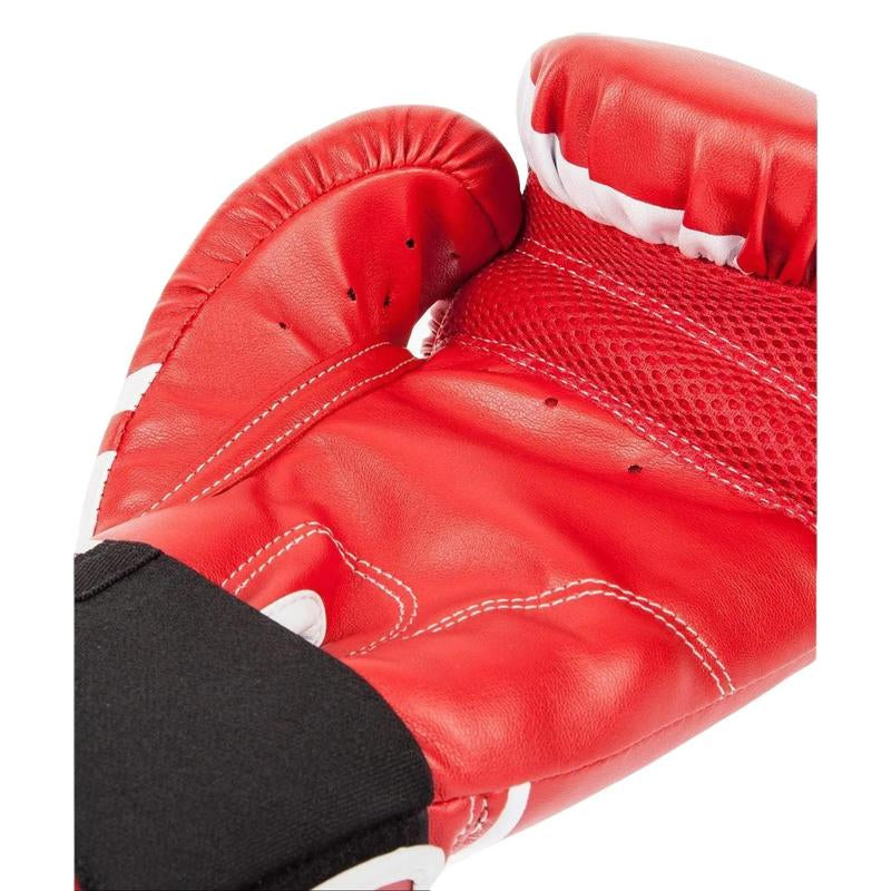 Venum Challenger 2.0 Boxing Gloves - Red, Triple Density Foam Padding, Top Hand Protection, Large Velcro Wrist Strap, Premium PU Leather Construction