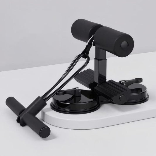 Adjustable Sit up Floor Holder with 2 Strong Suction Cups & 1 Resistance Band, Sit up Exercise Aid for Ab Workouts, Home Office Gym, Boyfriend Gift